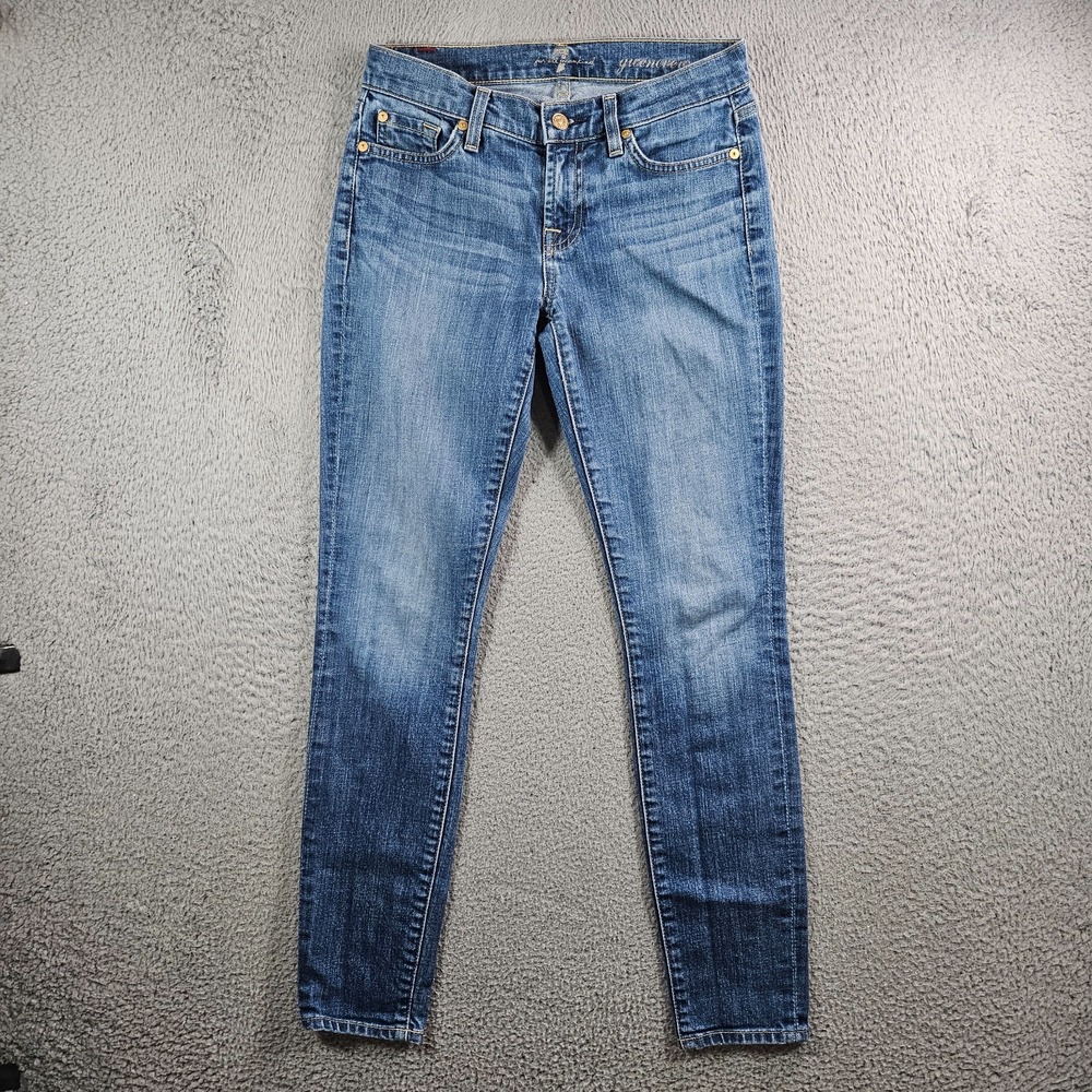 7 for All Mankind Jeans Women 26 Skinny Zip Fly Blue
